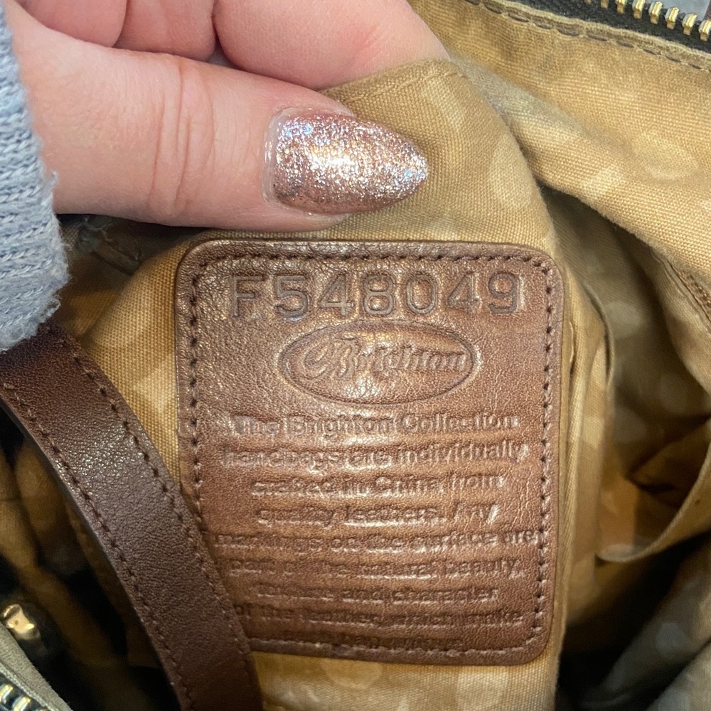 Brighton Black Leather Crossbody with Brown Decorative Medallion - Picture 3 of 6